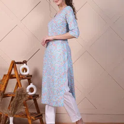 AURELIA Women Regular Fit Mid-Rise Pure Cotton Trousers image 4