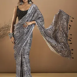 Mitera Pure Georgette Bagru Saree-picture-27
