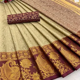 VILLAGIUS Woven Design ZariSaree image 5