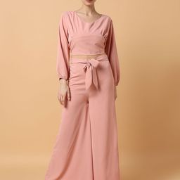 SHOWOFF Long Sleeves Top & Palazzo Co-Ords-picture-48