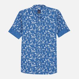 Allen Solly Junior Boys Spread Collar Conversational Printed Cotton Casual Shirt-picture-3