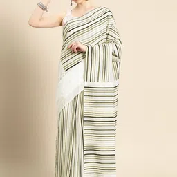 BUTA BUTI Striped Pure Cotton Saree-picture-13