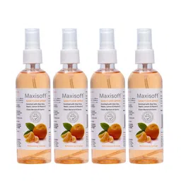 Maxisoft Set Of 4 Refreshing Orange Hand Sanitizer Sprays For Bacteria & Germs- 120ml Each image 1