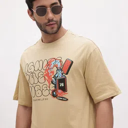 The Roadster Life Co. Typography Printed Pure Cotton Relaxed Fit T-shirt-picture-13