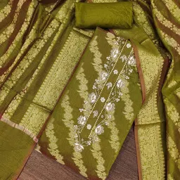 MANVAA Embellished Unstitched Dress Material-image-90