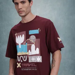 The Roadster Life Co. Printed Relaxed Fit Cotton T-shirt-picture-39