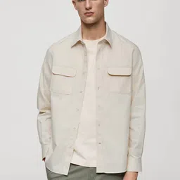 MANGO MAN Solid Casual Shirt-picture-26