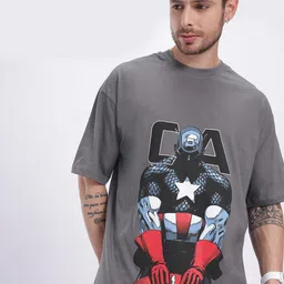 glitchez Street Ease Captain America Print Oversize T-shirt-picture-56