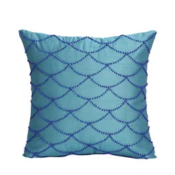 Alina decor Blue Set of 2 Solid Square Cushion Covers image 2