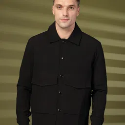 CHKOKKO Men Solid Tailored Jacket image 2