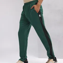 HRX by Hrithik Roshan Men Side Stripe Lifestyle Track pants image 3