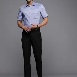 Louis Philippe Self Design Textured Classic Fit Pure Cotton Formal Shirt image 5