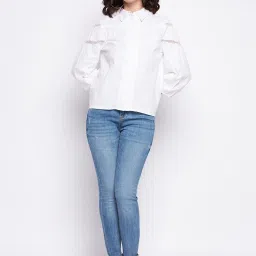 MADAME White Cotton Shirt image 4