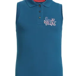 Jockey Kids Blue Solid UG10 Polo T-Shirt-image-61