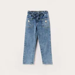 Fame Forever by Lifestyle Girls Blue Cotton Embroidery Jeans-image-78