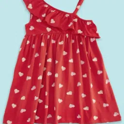 Pantaloons Junior Red Cotton Printed Dress-picture-37