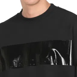 Calvin Klein Black Cotton Regular Fit Printed Sweatshirt image 4