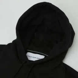 Calvin Klein Jeans Black Regular Fit Printed Hooded Sweatshirt image 4