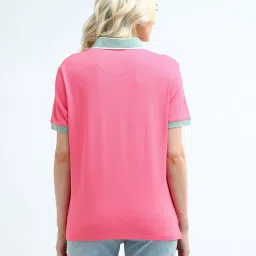 U.S. Polo Assn. Pink Graphic Print Polo T-Shirt image 2