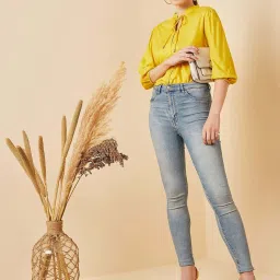 Carlton London Yellow Regular Fit Top image 4