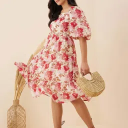 Rare Pink Printed A-Line Dress image 4