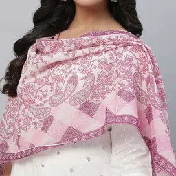 Aurelia Pink Cotton Printed Stole image 4