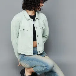 Fame Forever by Lifestyle Green Regular Fit Jacket image 4