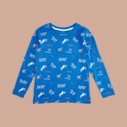 Pantaloons Junior Multicolor Cotton Printed Full Sleeves T-Shirt (Pack of 3) image 4