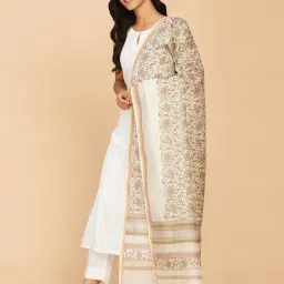 Fabindia Off-White Printed Dupatta image 2