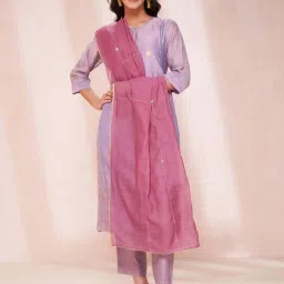 Fabindia Pink Embroidered Dupatta image 2