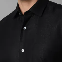 Luxure by Louis Philippe Jet Black Regular Fit Shirt image 4