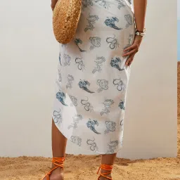 CMGE White Printed Sarong image 2