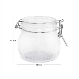 Goodhomes Transparent Glass Storage Jars (500 ml) - Set of 3 image 4