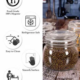 Goodhomes Transparent Glass Storage Jars (500 ml) - Set of 3 image 5