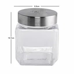 ROXX Transparent Glass Storage Jars (450 ml) - Set of 4 image 4