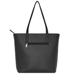 Lavie Yalta Lg Black Textured Medium Tote Handbag image 4