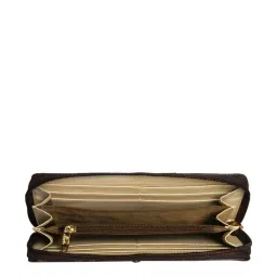 Lavie Brown Printed Zip Around Wallet for Women image 4