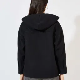 Styli Black Plain Jacket image 2