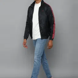 Allen Solly Black Regular Fit Striped Jacket image 5