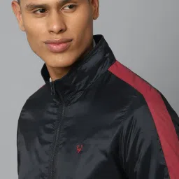 Allen Solly Black Regular Fit Striped Jacket image 4