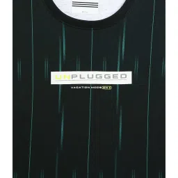 Octave Kids Mountain Green Cotton Striped T-Shirt image 3