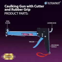 ULTRAFAST Caulking Gun 225 mm with Cutter Blue/Black, UF-CG02 image 4