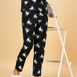 Dreamz by Pantaloons Black Cotton Printed Pyjamas image 4
