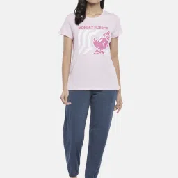 Dreamz by Pantaloons Pink Cotton Graphic Print T-Shirt image 4