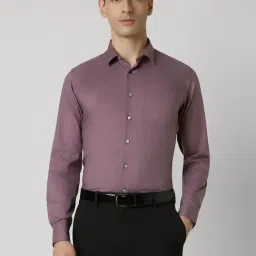 Van Heusen Purple Slim Fit Checks Shirt-image-24