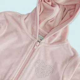 Pantaloons Baby Hot Pink Cotton Regular Fit Full Sleeves Sweatshirt Set image 4