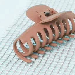 Accessorize London Brown Extra Large Matte Claw Clip image 2