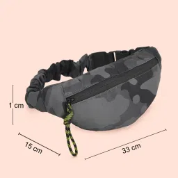 Ajile by Pantaloons Grey Camo Small Belt Bag image 4