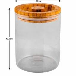 Goodhomes Transparent Glass Storage Jars with Lid (660 ml) - Set of 2 image 4