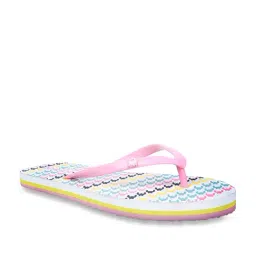 United Colors of Benetton Women's Pink & White Flip Flops-picture-19
